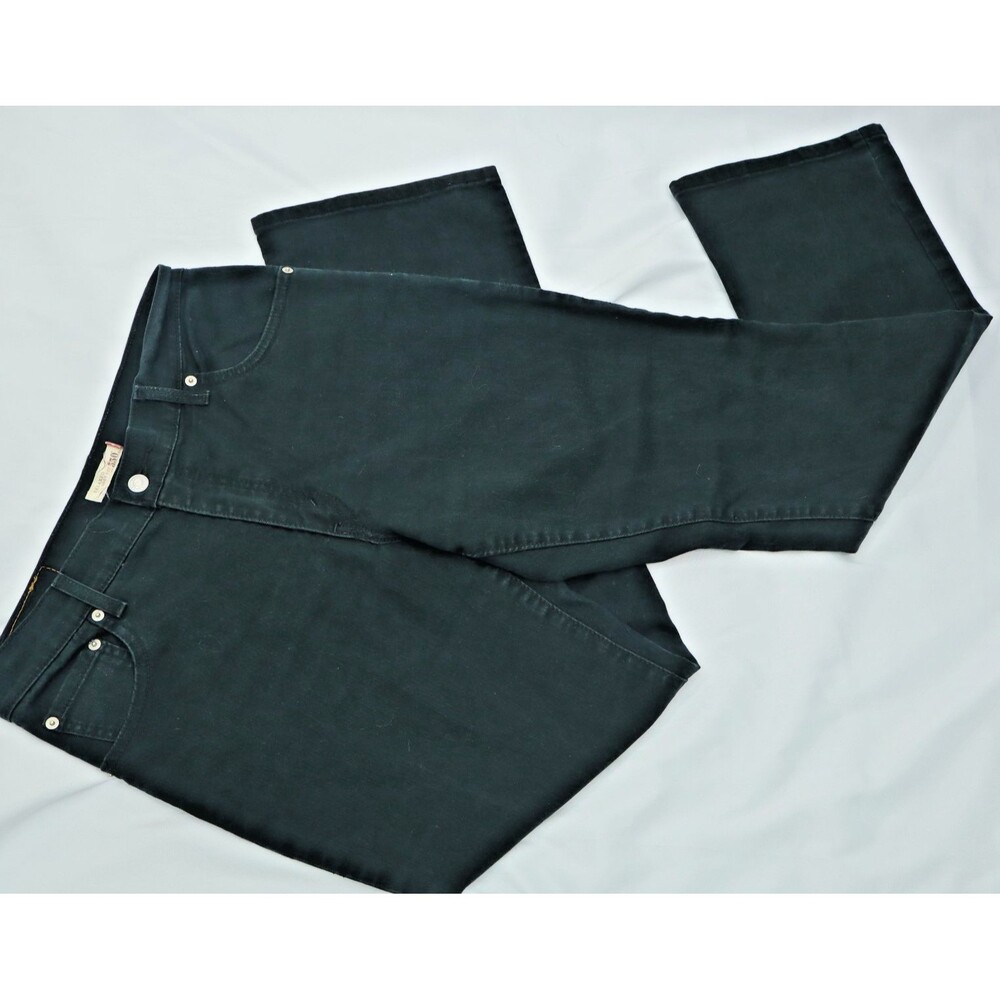 Levi's 550 Relaxed Boot Cut Jeans Women 12M Black Denim Stretch Comfort casual